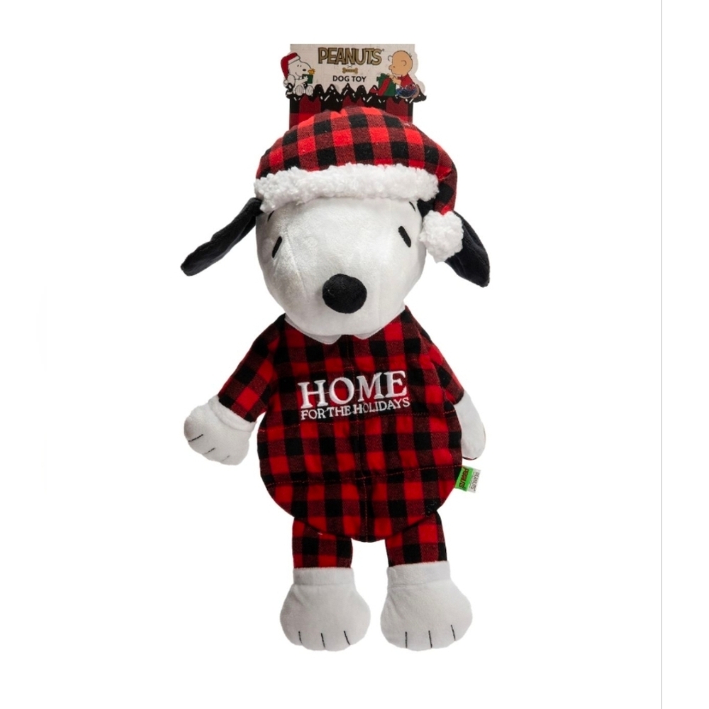 Peanuts Snoopy Christmas Dog Toy Home For Holidays NWT